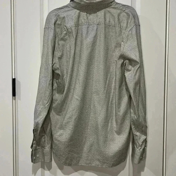 BANANA REPUBLICANS Gray & Navy Button Down Slim Fit Shirt - Picture 4 of 5